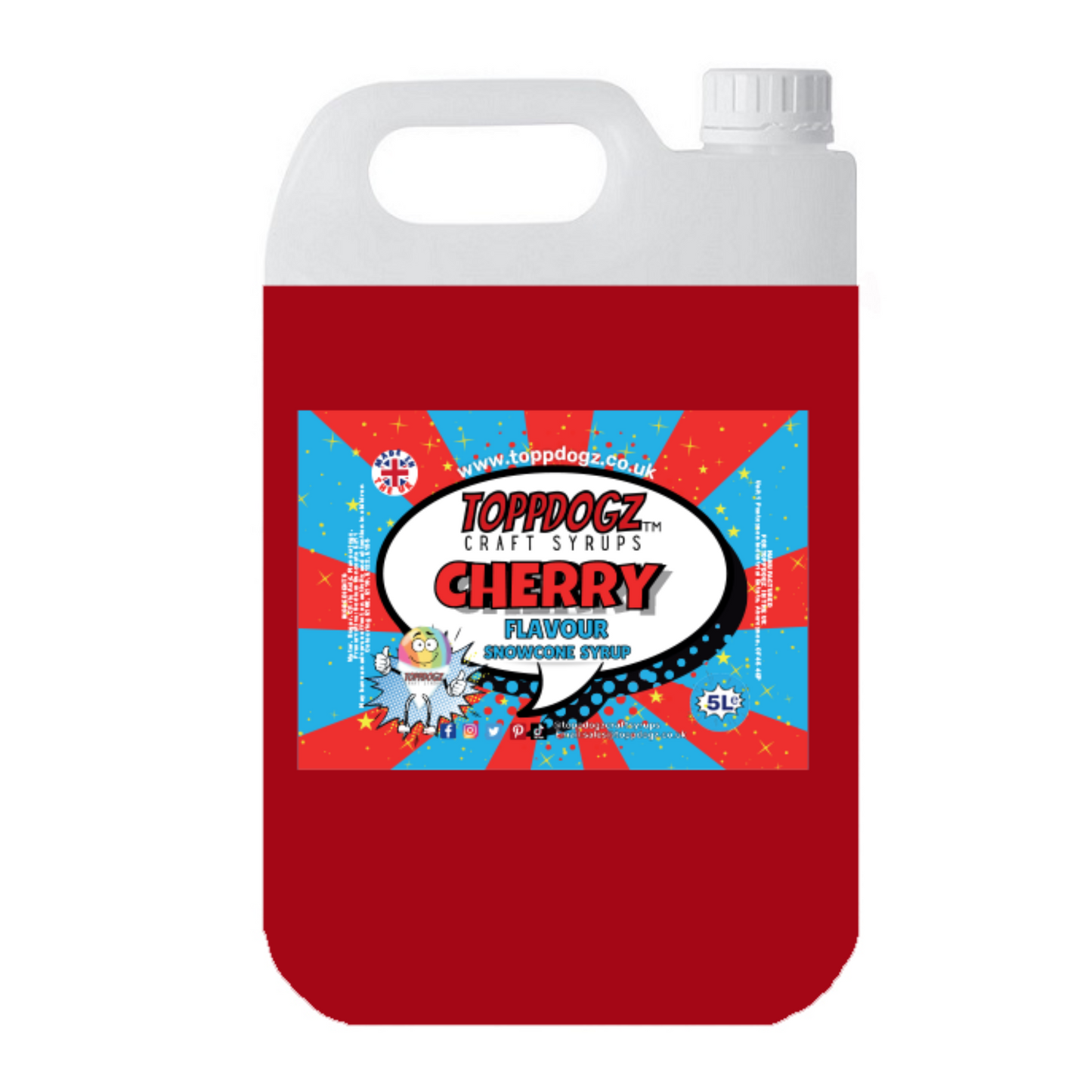 Cherry Snow Cone Syrup 5 Litre