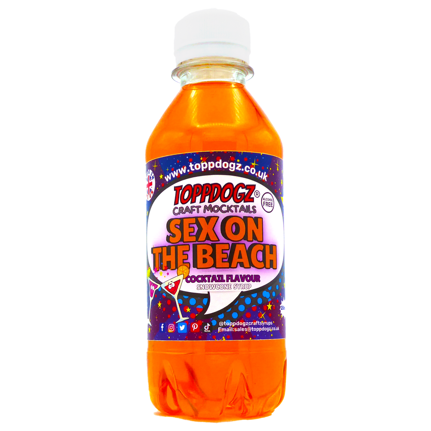 Toppdogz Cocktail Syrup Sex on the Beach 1 litre – Small Batch, Big Flavour!.