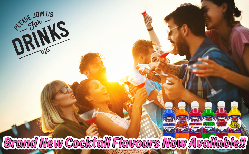 Glycerol Free Slush Syrup for Ninja Sushie and all home slushy machines Blue Raspberry, Strawberry & Cherry Slush Pack 3 x 500ml