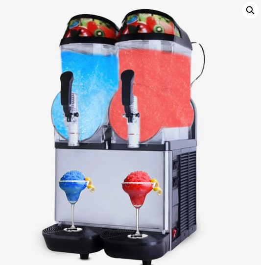 Double twin tank commercial slush machine 2 x 12 litre barrels