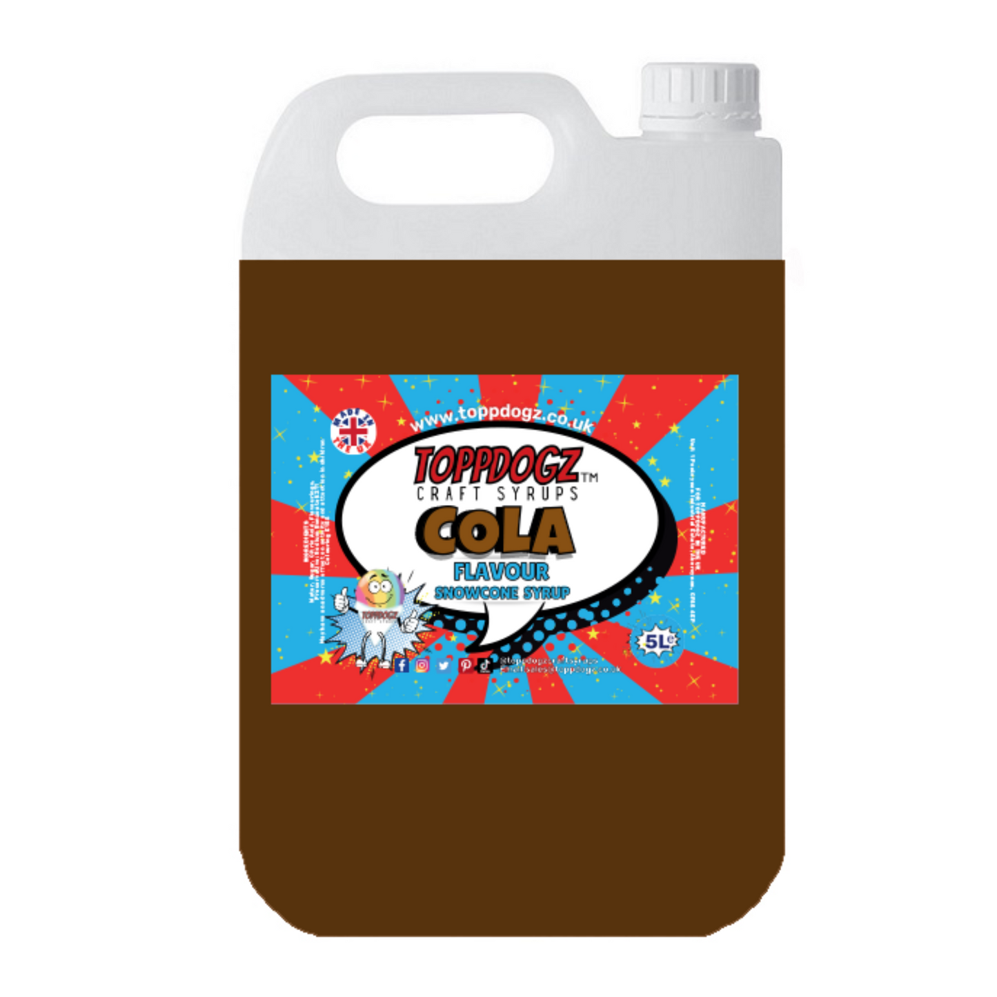 Cola Snow Cone Syrup 5 Litre