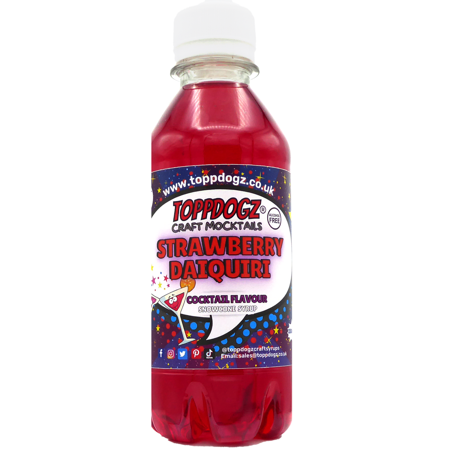 Toppdogz Cocktail Syrup Stawberry Daiquiri 1 litre  – Small Batch, Big Flavour!